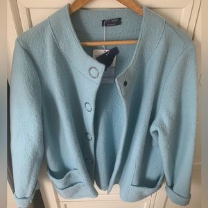 Gorgeous Saint James baby blue wool blazer. Size medium.